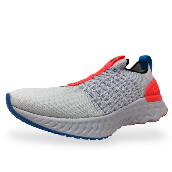 Womens Nike React Phantom Run Flyknit 2 Running Shoe Size 7 Grey/Blue DV2179 001 - Picture 2 of 9